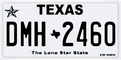 TX license plate DMH2460