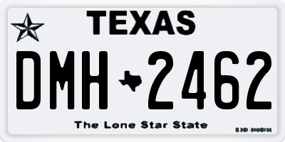 TX license plate DMH2462