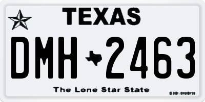 TX license plate DMH2463