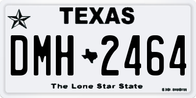 TX license plate DMH2464