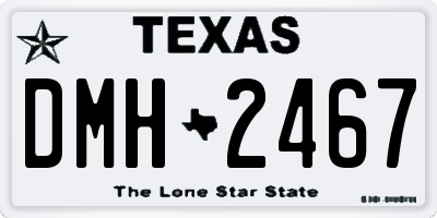 TX license plate DMH2467