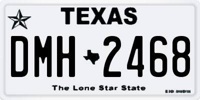 TX license plate DMH2468