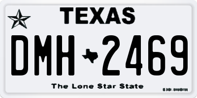 TX license plate DMH2469