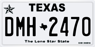 TX license plate DMH2470