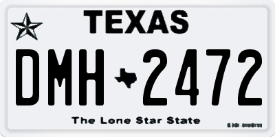 TX license plate DMH2472