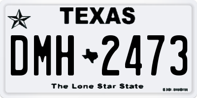 TX license plate DMH2473