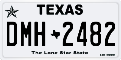 TX license plate DMH2482