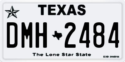 TX license plate DMH2484
