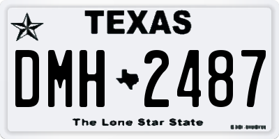 TX license plate DMH2487