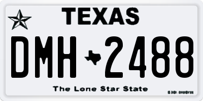 TX license plate DMH2488