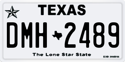 TX license plate DMH2489