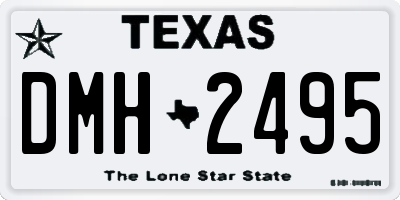 TX license plate DMH2495