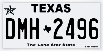 TX license plate DMH2496