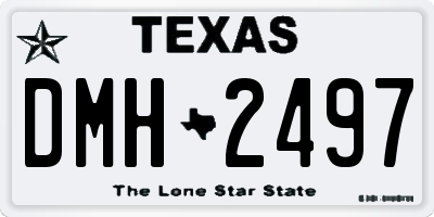 TX license plate DMH2497