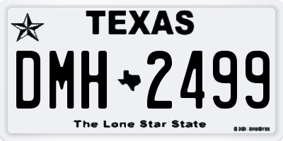 TX license plate DMH2499