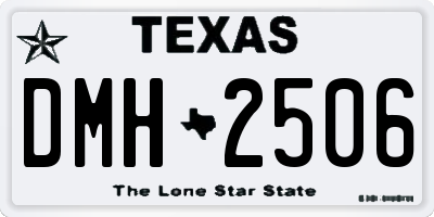 TX license plate DMH2506
