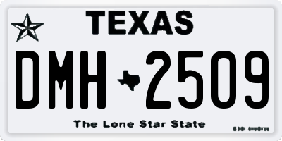 TX license plate DMH2509