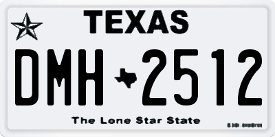 TX license plate DMH2512