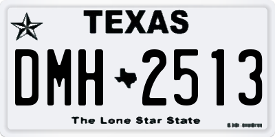 TX license plate DMH2513