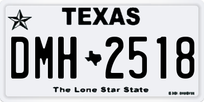 TX license plate DMH2518
