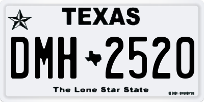 TX license plate DMH2520