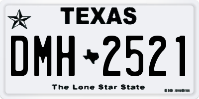 TX license plate DMH2521