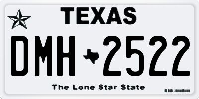 TX license plate DMH2522