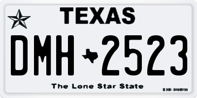 TX license plate DMH2523