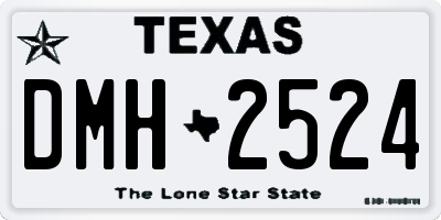 TX license plate DMH2524