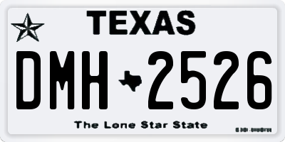 TX license plate DMH2526