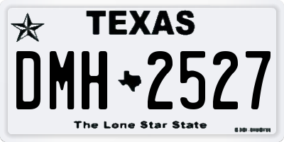 TX license plate DMH2527