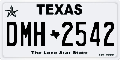 TX license plate DMH2542