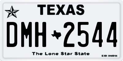 TX license plate DMH2544