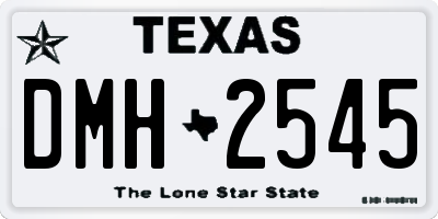 TX license plate DMH2545