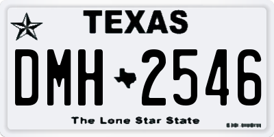 TX license plate DMH2546