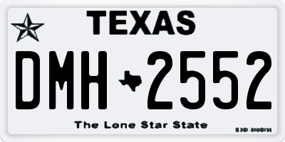 TX license plate DMH2552