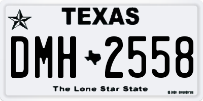TX license plate DMH2558