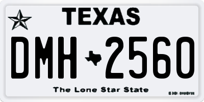 TX license plate DMH2560
