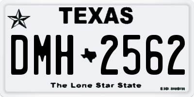 TX license plate DMH2562