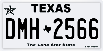 TX license plate DMH2566