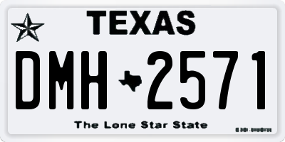 TX license plate DMH2571