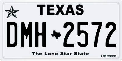 TX license plate DMH2572