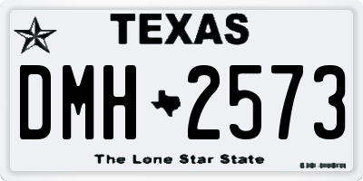 TX license plate DMH2573