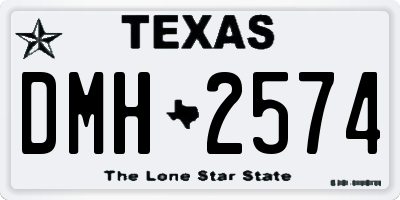TX license plate DMH2574