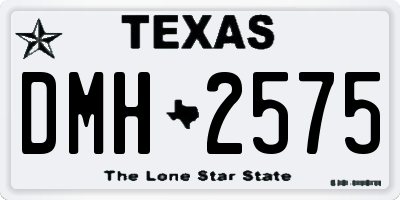 TX license plate DMH2575