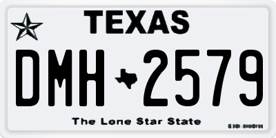 TX license plate DMH2579
