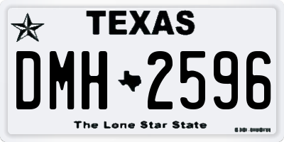 TX license plate DMH2596