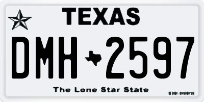 TX license plate DMH2597