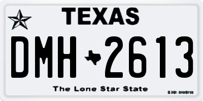 TX license plate DMH2613