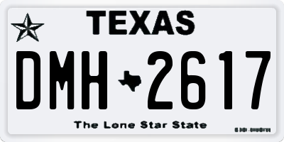 TX license plate DMH2617